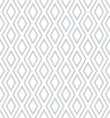 Vector seamless pattern. Modern stylish texture. Monochrome geometrical pattern with rhombus. - 130914496