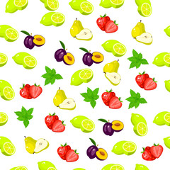 fresh plum and slice