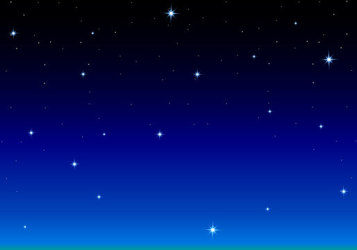 A lot of stars in the night dark blue background
