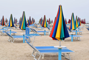 Beach in Rimini Italien