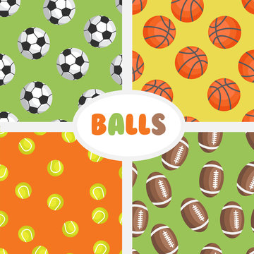 Seamless pattern of  balls