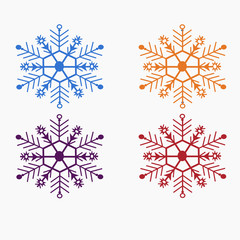 Chirstmas snow flake decoration icon.