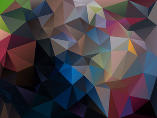 Fototapeta premium vector abstract irregular polygon background with a triangle pattern in dark multi colored spectrum