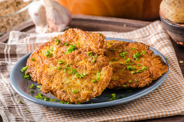 Potato pancakes fried