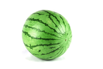 single watermelon on white background
