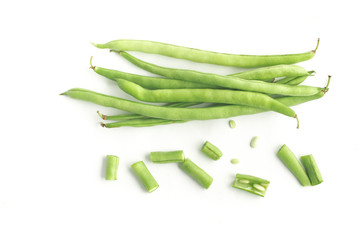 Green Kidney Beans Pods Sliced