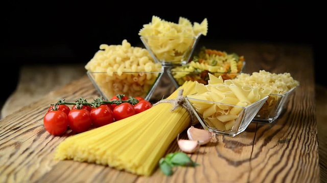 different kinds of pasta from durum wheat