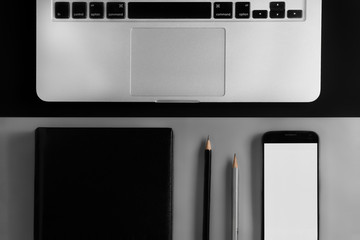 Fototapeta premium flat lay of business set