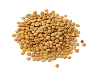 lentils isolated on white