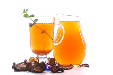 compote of dried fruits in a carafe