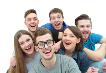 portrait of a team of cheerful and happy University students