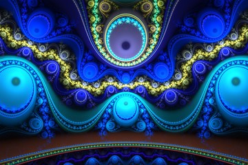 abstract bright multicolored fractal computer generated image