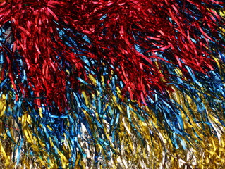 shimmer shiny colored Christmas-tree tinsel background