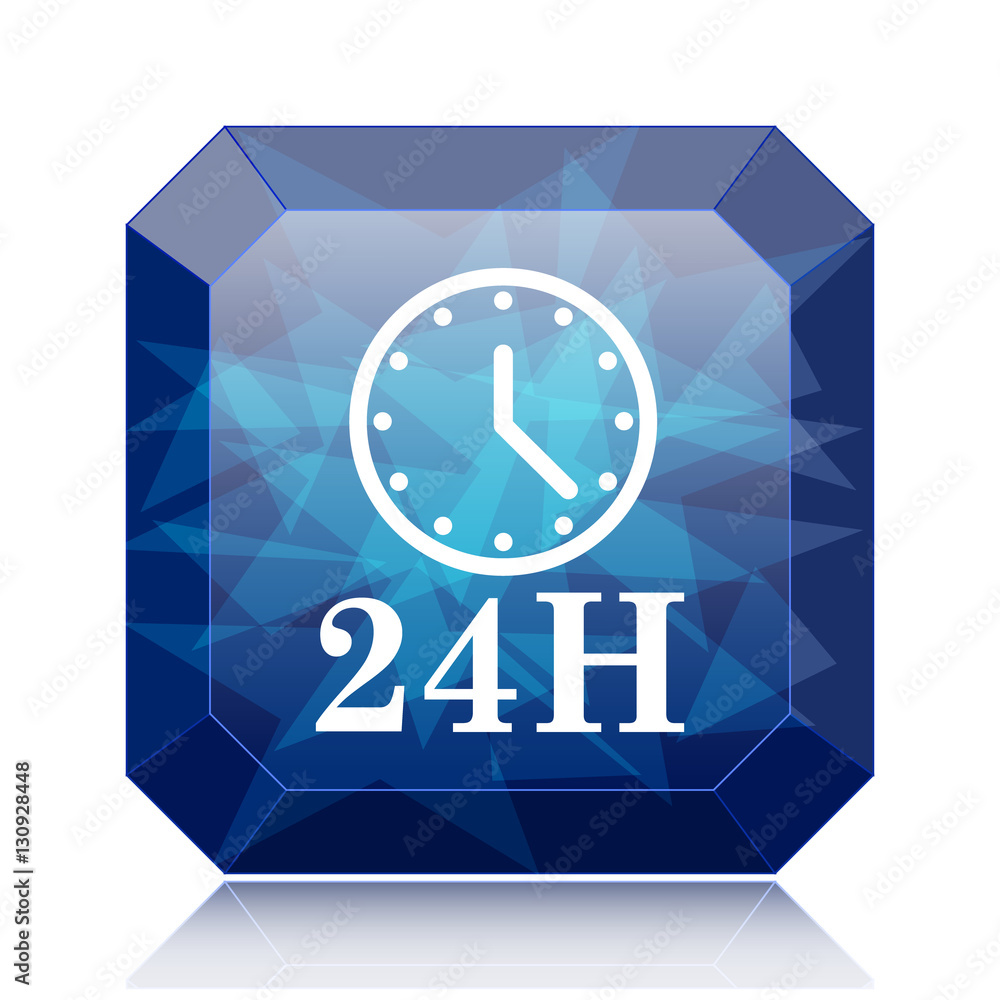 Wall mural 24h clock icon