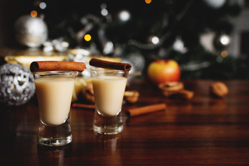Traditional christmas eggnog