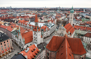 Fototapeta na wymiar Roofs of Munich