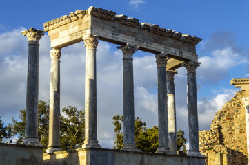 Detalle del Teatro romano de Mérida