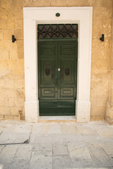 Old green door