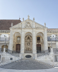 Obraz premium Entrance to the Coimbra University. The University of Coimbra established in 1290, it is one of the oldest universities in continuous operation in the world, the oldest university of Portugal.
