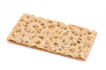 Stack of wholegrain crispy bread with sunflower, chia and sesame