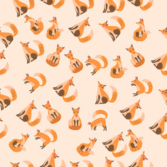 vector illustration of a cute fox