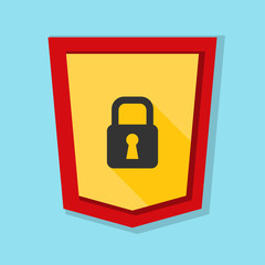 Secure Lock Shield sign