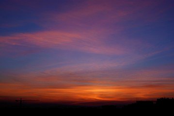 Fototapeta premium multicolor sky and sunset