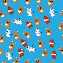 illustration of a Cute bull