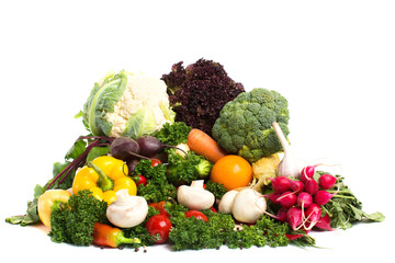 Different vegetables composition set isolated.