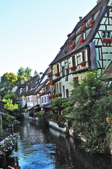 Fototapeta na wymiar I canali di Colmar, Alsazia - Francia