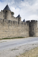 Fototapeta na wymiar Carcassonne - fortified French town