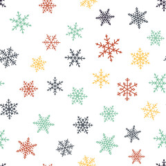 Seamless pattern - snowflakes