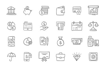 Set of finance and business icons
