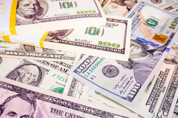 Background with money american dollar bills. Cash dollars