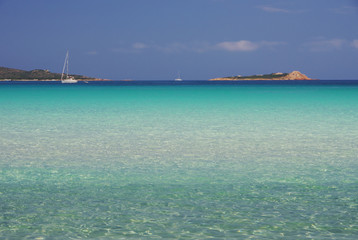 Turquoise water of the Sardinian sea