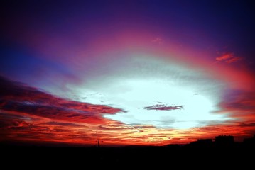 multicolor,picturesque sunset