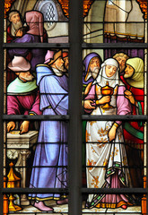 Stained Glass - Antisemitic stained glass in Brussels Cathedral