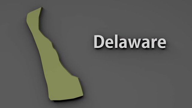4K Delaware USA State Shape and Title Minimal Design with Matte 1