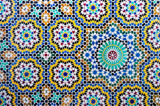 Islamic mosaic Moroccan style useful as background