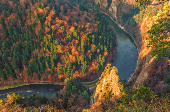 Dunajec gorge in Pieniny mountains, Poland