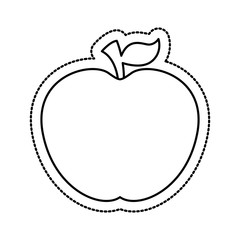 apple fresh fruit icon vector illustration design