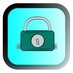 Lock icon, button