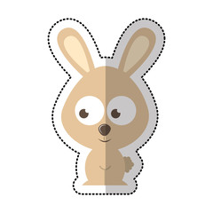 cute rabbit tender character vector illustration design
