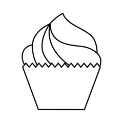 delicious sweet cupcake icon vector illustration design