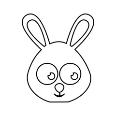 cute rabbit tender character vector illustration design