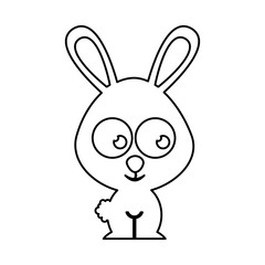 cute rabbit tender character vector illustration design