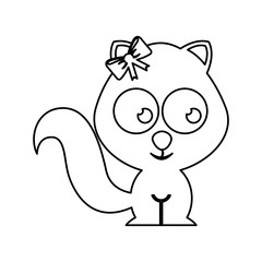 cute cat tender character vector illustration design