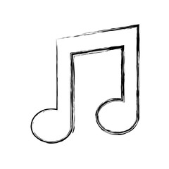 music note isolated icon vector illustration design