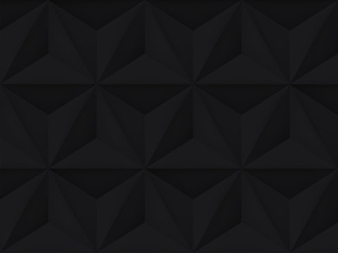 Vector triangles retro background, mesh gradient, dark geometric wallpaper, black pattern