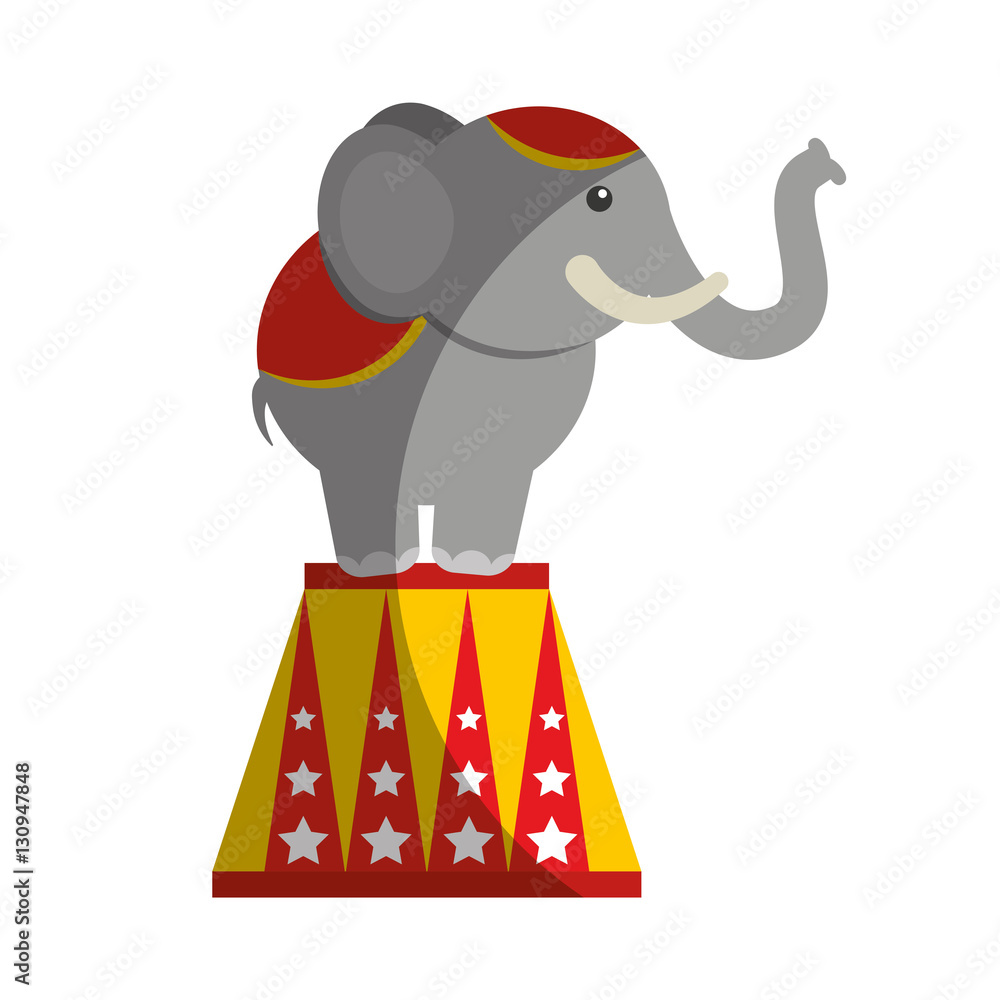 Canvas Prints circus elephant isolated icon vector illustration design